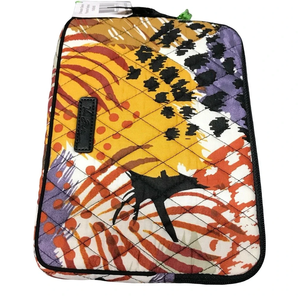 Vera Bradley E-Reader Sleeve Painted Feathers Quilted Cotton‎ Case 15458-663 NWT